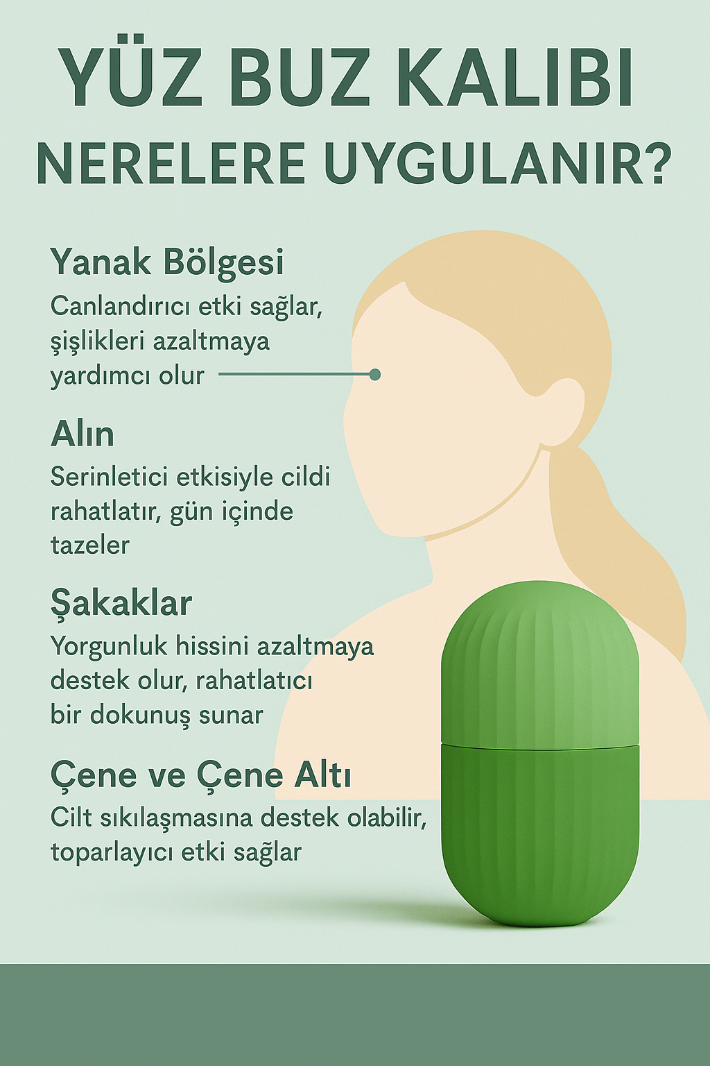 Premium Silikon Buz Silindiri – Göz Altı ve Cilt Canlandırıcı